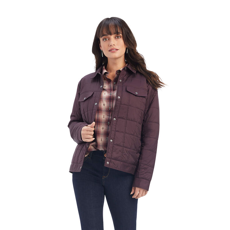 Chaqueta Ariat Puffer Trucker Insulated Moradas Oscuro Mujer - Chile 865-BAEOCN